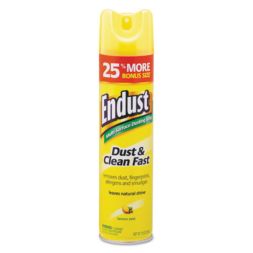 Diversey™ Endust Multi-Surface Dusting and Cleaning Spray, Lemon Zest, 12.5 oz Aerosol Spray