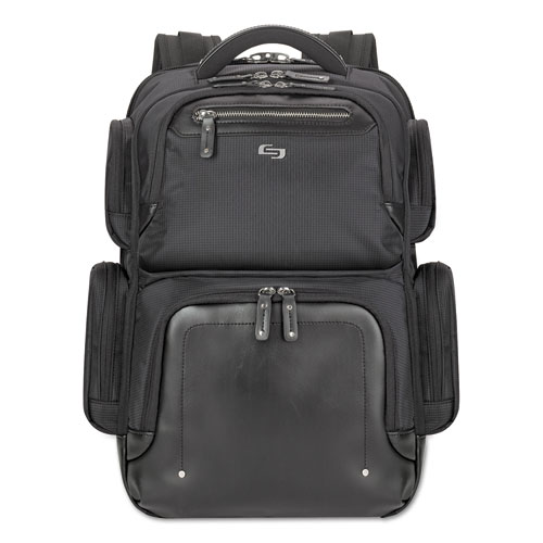 Lexington Backpack, 16.54" X 4.33" X 18.5", Polyester, Black