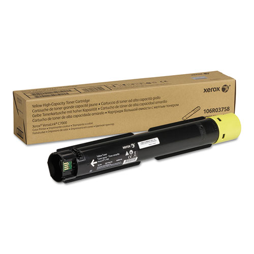 106R03758 High-Yield Toner, 10,100 Page-Yield, Yellow