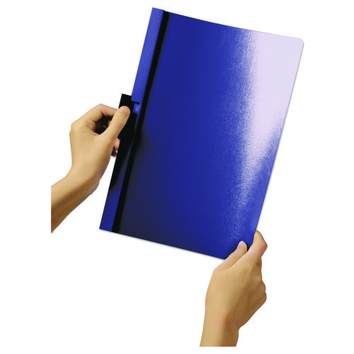 Image of Durable® Duraclip Report Cover, Clip Fastener, 8.5 X 11, Clear/Dark Blue, 25/Box