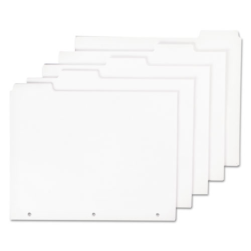7530009594441 SKILCRAFT Tabbed Index Sheet Sets, 5-Tab, 11 x 8.5, White, 20 Sets