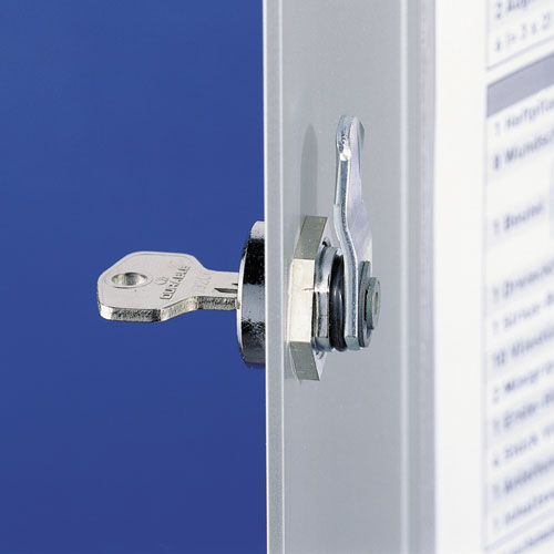 Locking Key Cabinet, 72-Key, Brushed Aluminum, 11 3/4 x 4 5/8 x 15 3/4