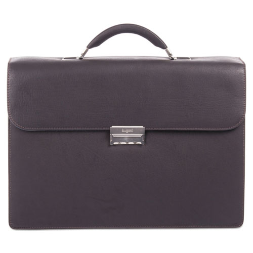 Sartoria Medium Briefcase, 16.5" X 5" X 12", Leather, Brown