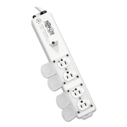 Medical-Grade Power Strip for Patient-Care Vicinity, 4 Outlets, 6 ft Cord