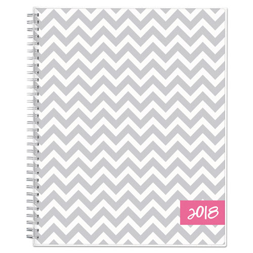 Blue Sky™ Dabney Lee Ollie Weekly/Monthly Wirebound Planner, 5 x 8, Gray/White, 2018