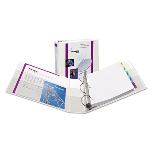 Heavy-Duty View Binder with DuraHinge, One Touch EZD Rings/Extra-Wide Cover, 3 Ring, 1.5" Capacity, 11 x 8.5, White, (1319)