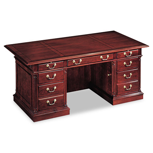Keswick Collection Executive Double Pedestal Desk, 72w X 36d X 30h, Cherry