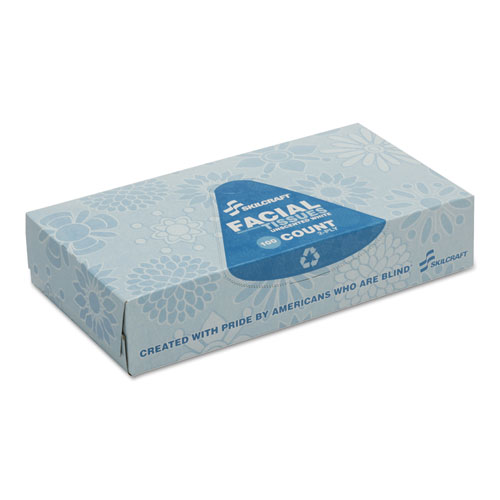 8540016321024, SKILCRAFT, Facial Tissue, 2-Ply, White, 100 Sheets/Pack, 12 Packs/Box