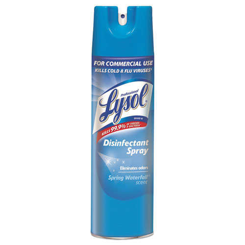 Disinfectant Spray, Spring Waterfall, 19 oz Aerosol, 12 Cans/Carton