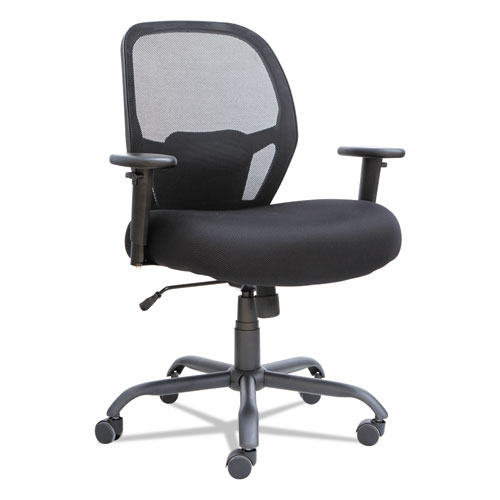 Alera Merix450 Series Mesh Big/Tall Chair, Supports Up to 450 lb, 19.88" to 23.62" Seat Height, Black