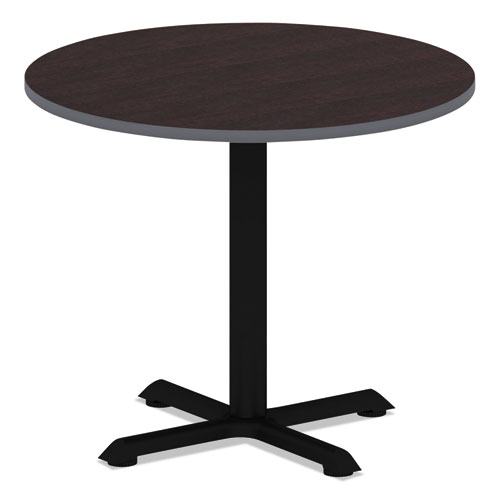 Reversible Laminate Table Top, Round, 35.5" Diameter, Espresso/Walnut