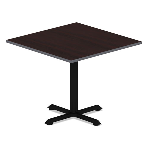 Image of Alera® Reversible Laminate Table Top, Square, 35.38W X 35.38D, Medium Cherry/Mahogany