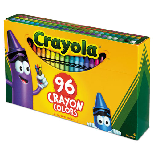 Image of Classic Color Crayons in Flip-Top Pack with Sharpener, 96 Colors/Pack