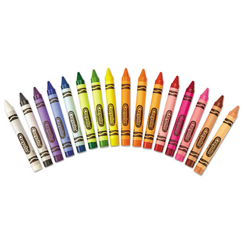 Large Crayons, Lift Lid Box, 16 Colors/Box
