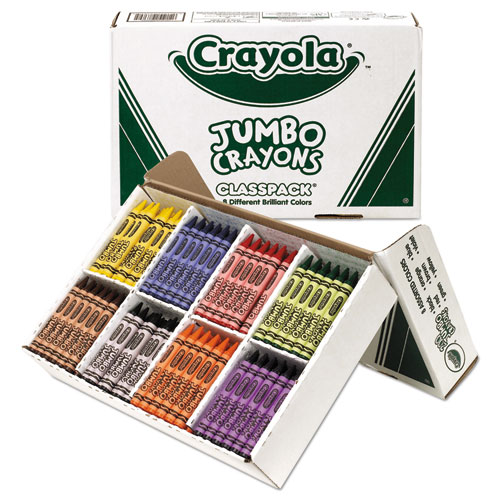 Image of Crayola® Jumbo Classpack Crayons, 25 Each Of 8 Colors, 200/Set