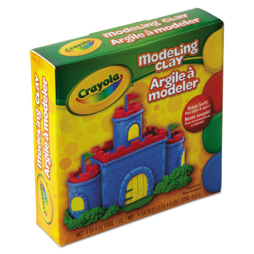 Image of Crayola® Modeling Clay Assortment, 4 Oz Of Each Color Blue/Green/Red/Yellow, 1 Lb