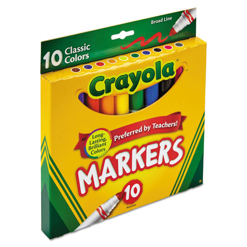 Crayola Fine Point Non-Washable Markers, Classic Colors - 8 pack