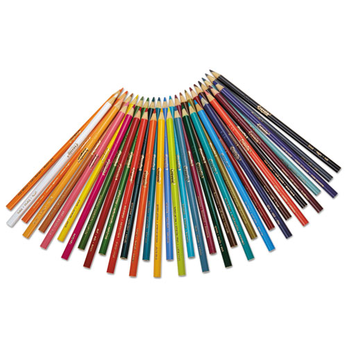 Image of Crayola® Short-Length Colored Pencil Set, 3.3 Mm, 2B (#1), Assorted Lead/Barrel Colors, 36/Pack