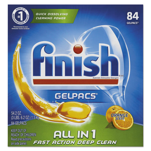 Dish Detergent Gelpacs, Orange Scent, 84 Gelpacs/box, 2 Boxes/carton