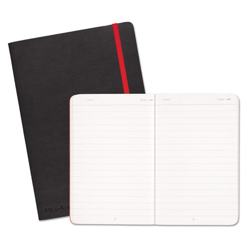 Black Soft Cover Notebook, 1 Subject, Wide/Legal Rule, Black Cover, 8.25 x 5.75, 71 Sheets