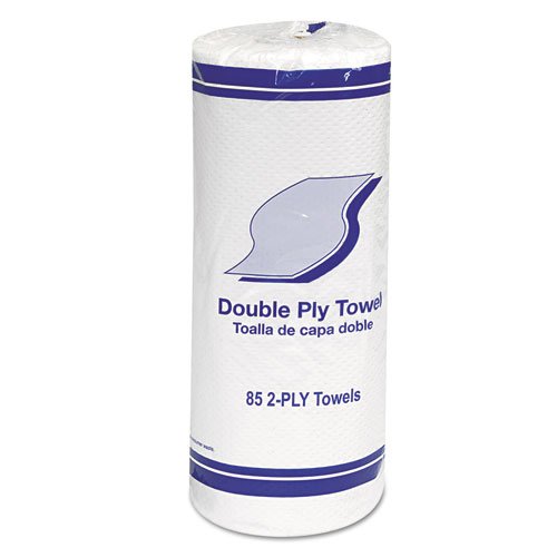 Kitchen Roll Towels, 2-Ply, 11 x 7.8, White, 85/Roll, 30 Rolls/Carton