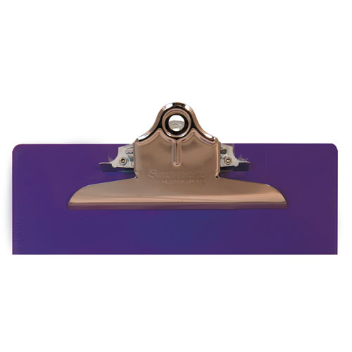 Recycled Plastic Clipboard w/Ruler Edge, 1" Clip Cap, 8 1/2 x 12 Sheets, Purple