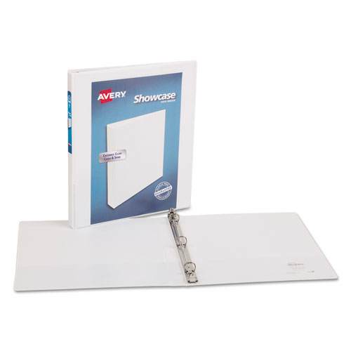 Image of Avery® Showcase Economy View Binder With Round Rings, 3 Rings, 0.5" Capacity, 11 X 8.5, White