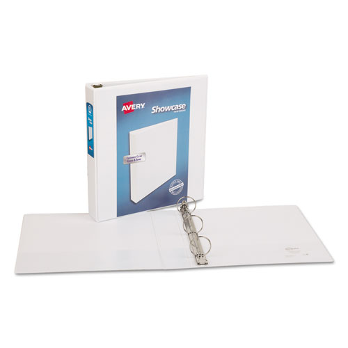 Image of Showcase Economy View Binder with Round Rings, 3 Rings, 1.5" Capacity, 11 x 8.5, White