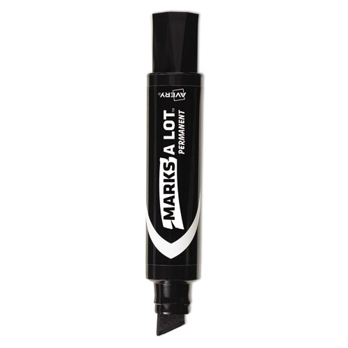 MARKS A LOT Extra-Large Desk-Style Permanent Marker, Extra-Broad Chisel Tip, Black (24148)