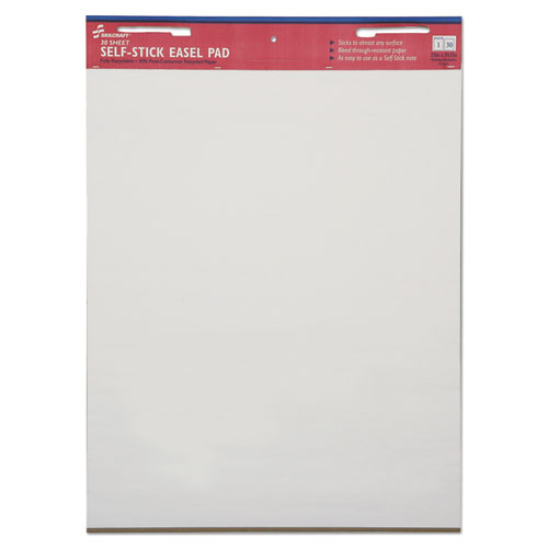 7530013930104 SKILCRAFT Self-Stick Easel Pad, Unruled, 25 x 30, White, 30 Sheets, 2/Pack