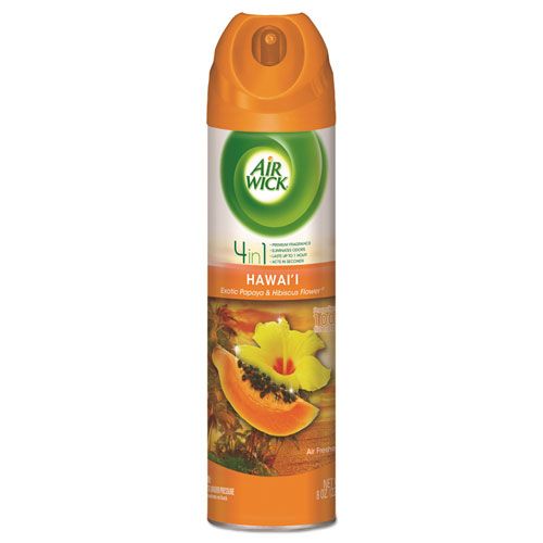 Air Wick® 4 in 1 Aerosol Air Freshener, 8 oz Can, Hawaii Exotic Papaya & Hibiscus Flower