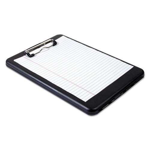 Image of Saunders Slimmate Storage Clipboard, 0.5" Clip Capacity, Holds 8.5 X 11 Sheets, Black