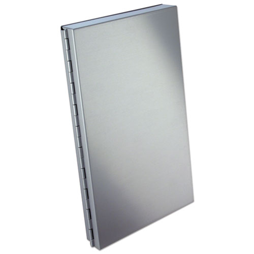 Snapak Aluminum Side-Open Forms Folder, 0.38" Clip Capacity, Holds 5 x 9 Sheets, Silver