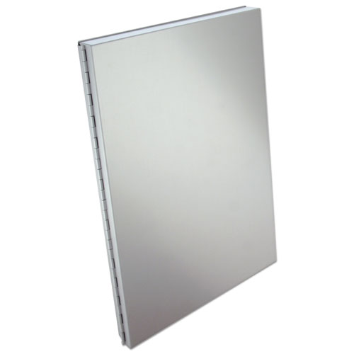 Image of Saunders Snapak Aluminum Side-Open Forms Folder, 0.5" Clip Capacity, Holds 8.5 X 14 Sheets, Silver