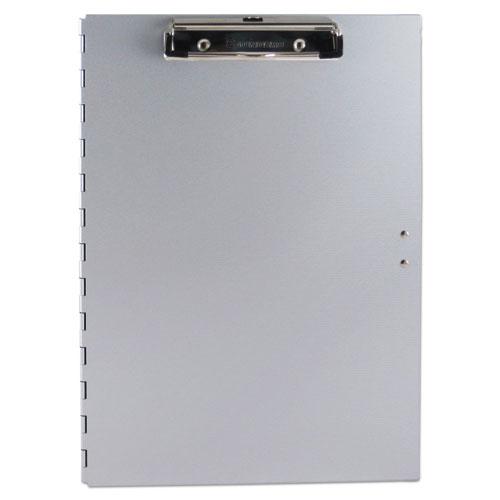 Tuffwriter Recycled Aluminum Storage Clipboard, 1/2" Clip, 8 1/2 x 12, Gray