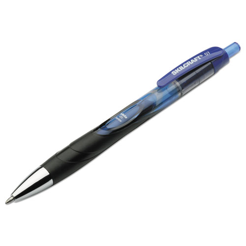 7520015745971 SKILCRAFT VISTA Secure Gel Pen, Retractable, Medium 0.7 mm, Blue Ink, Translucent Blue Barrel, 3/Pack