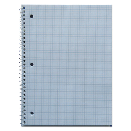 Wirebound Notebook, 4 sq/in Quadrille Rule, 10.5 x 8, White, 70 Sheets