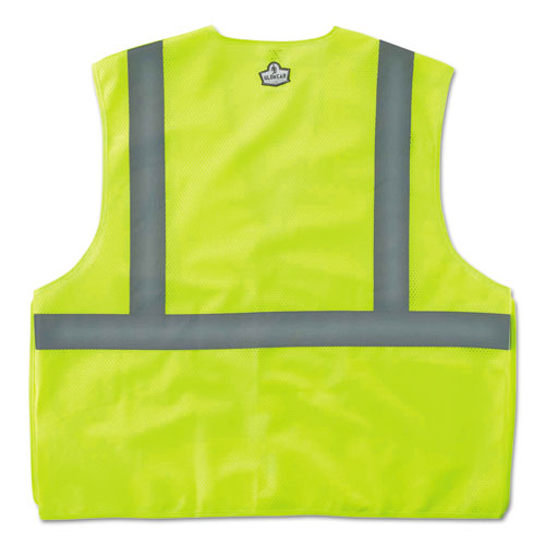GloWear 8215BA Type R Class 2 Econo Breakaway Mesh Safety Vest, 2X-Large to 3X-Large, Lime, Ships in 1-3 Business Days