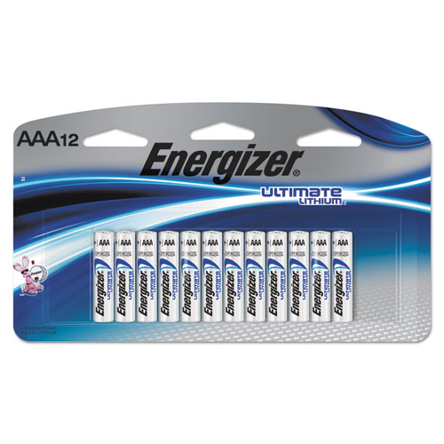 Energizer® Ultimate Lithium Batteries, AAA, 12/Pack