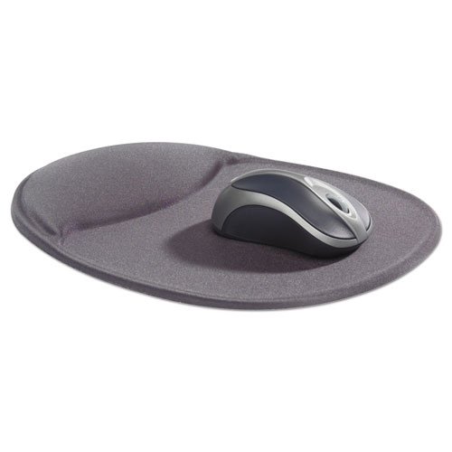 Mouse Pad with Wrist Rest, 8.75 x 10.75, Slate