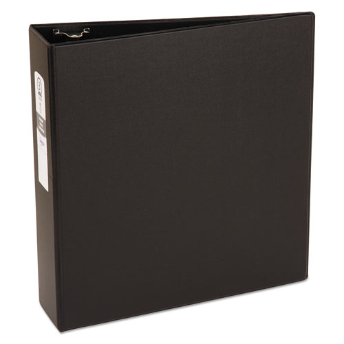 Economy Non-View Binder with Round Rings, 3 Rings, 3" Capacity, 11 x 8.5, Black, (3602)