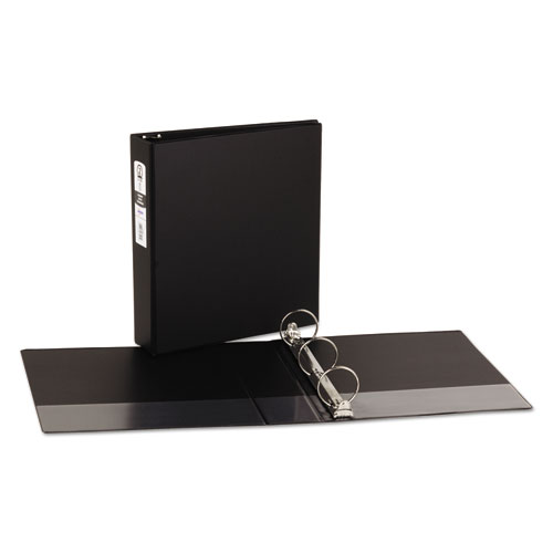 Economy Non-View Binder with Round Rings, 3 Rings, 2" Capacity, 11 x 8.5, Black