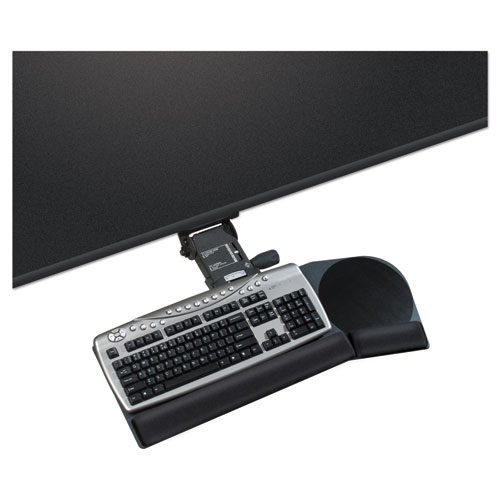 Lever Less Lift N Lock California Keyboard Tray, 28 x 10, Black