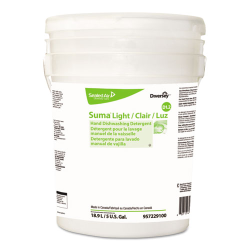 Suma Light D1.2 Hand Dishwashing Detergent, Liquid, Citrus, 5 Gal Pail