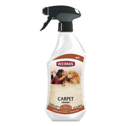 WEIMAN® Carpet Cleaner, Liquid, 22 oz Bottle, Lemon, 6/CT