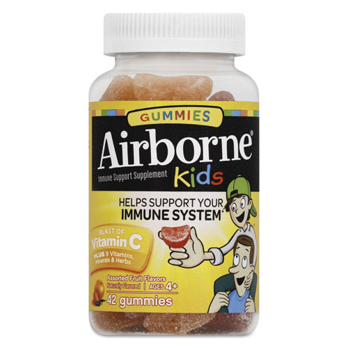 Airborne® Kids Immune Support Gummies, Assorted Fruit Flavors, 42 Count