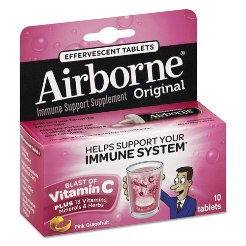 Immune Support Effervescent Tablet, Pink Grapefruit, 10 Count