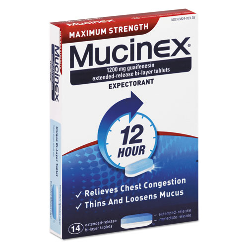 Image of Mucinex® Maximum Strength Expectorant, 14 Tablets/Box