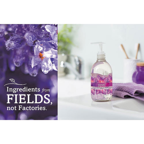 Image of Natural Hand Wash, Lavender Flower and Mint, 12 oz Pump Bottle, 8/Carton