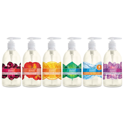 Seventh Generation® Natural Hand Wash, Black Currant & Rosewater, 12 oz Pump Bottle, 8/Carton